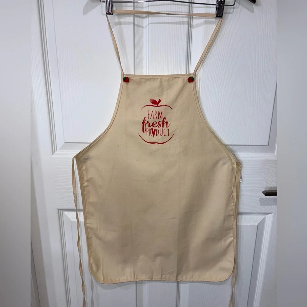 “Farm Fresh Product” Apron with strawberry details OS
